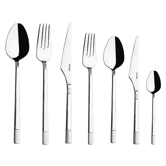 Emsan Duru 84-Piece Luxury Cutlery Set for 12 People – With Premium Box