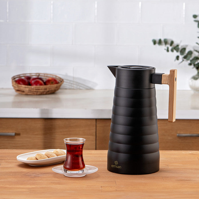 Emsan Emboss 2 Liter Thermos – Black