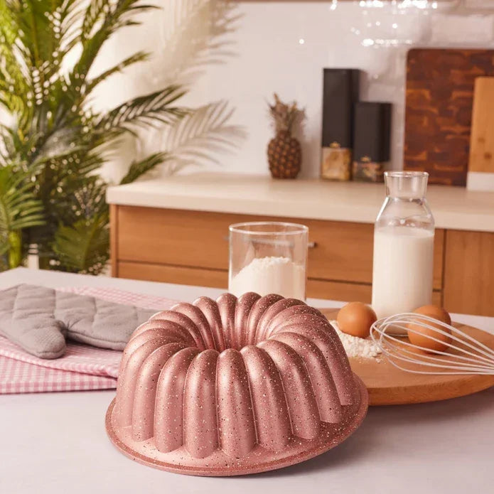 Emsan Arya Cast Cake Mold - Golden Pink - 24 cm - Emsan Jordan