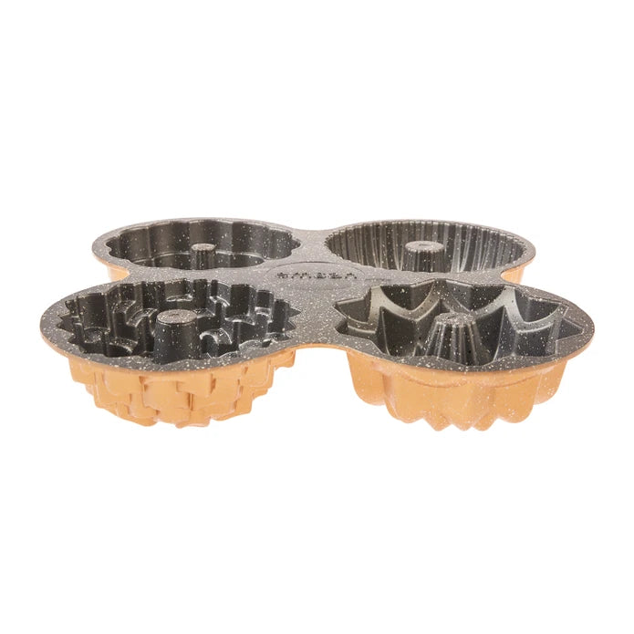 Emsan Griss One Four Cast Cake Mold – Gold – 4 Pieces