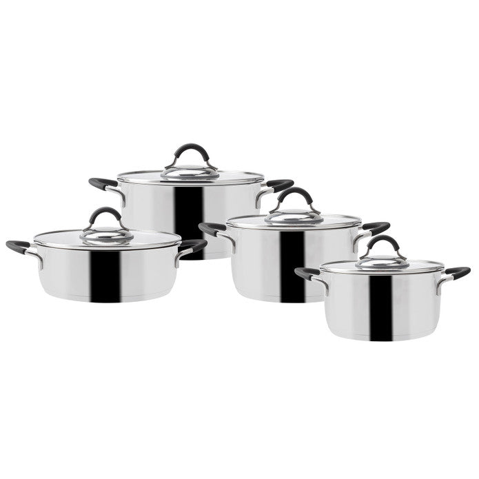 Emsan Unique 8-Piece Stainless Steel Cookware Set