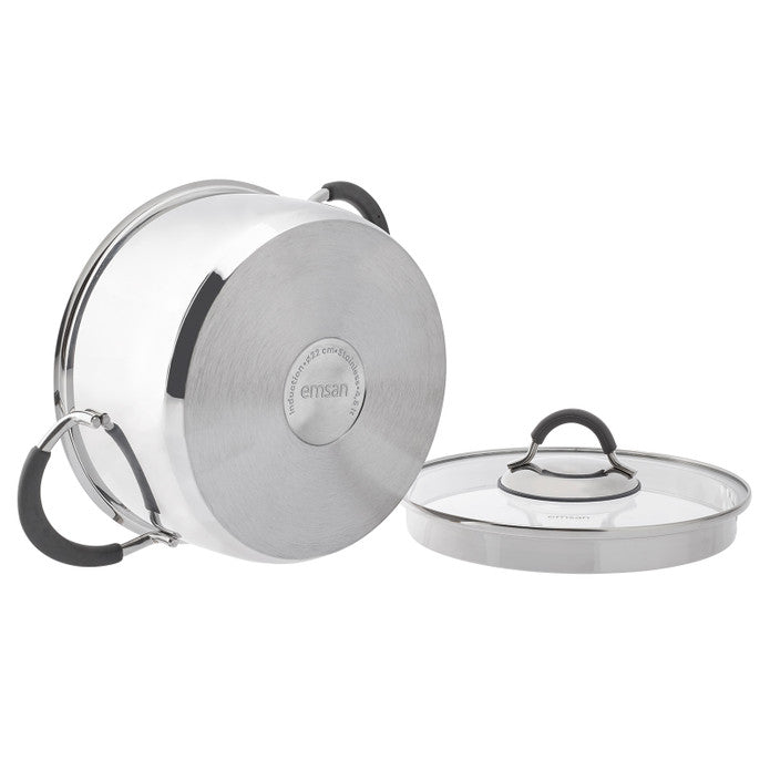 Emsan Unique 8-Piece Stainless Steel Cookware Set