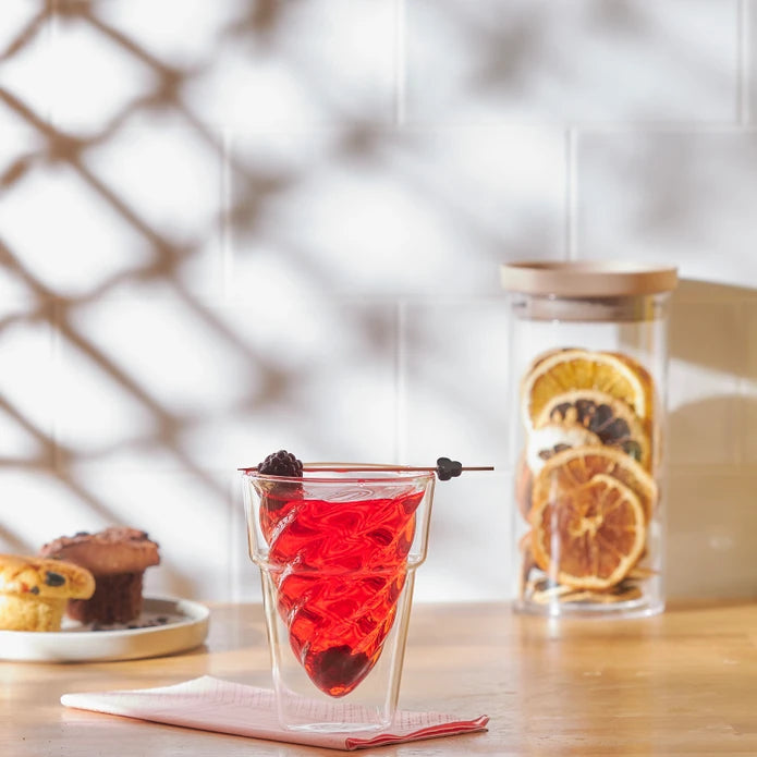 Emsan Globe Double-Walled Cone-Shaped Glass Cup