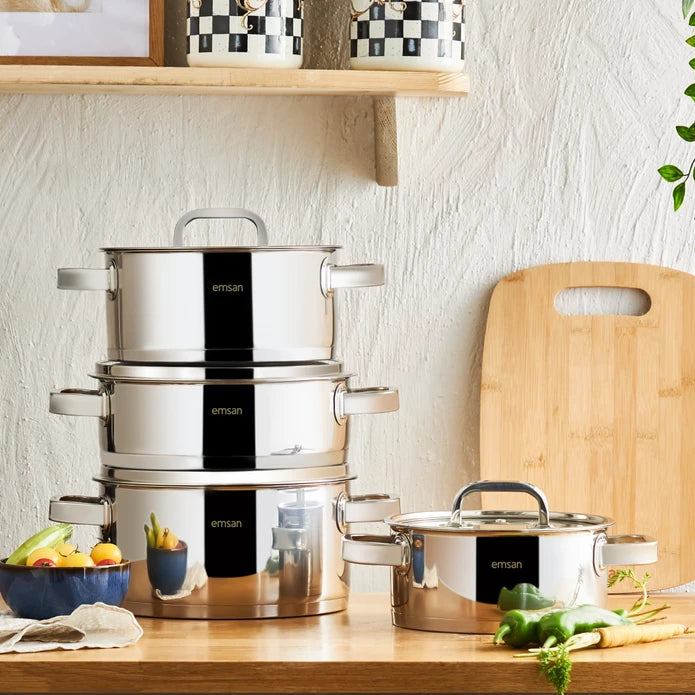 Emsan Mimosa 8-Piece Cookware Set