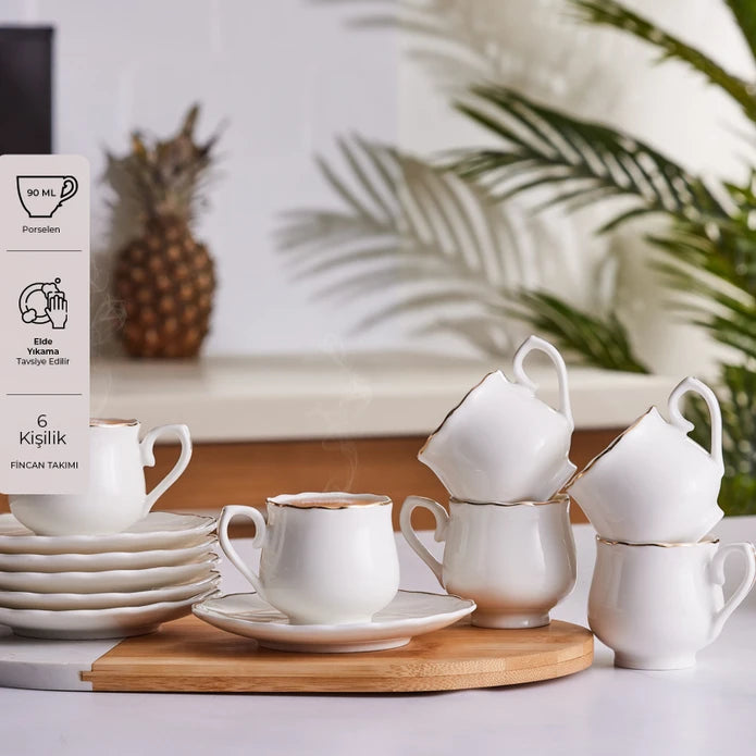 Emsan Beykoz 6-Person Coffee Cup Set – 90 ml