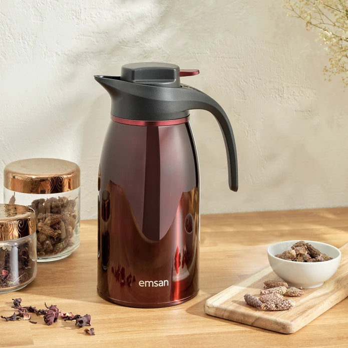 Emsan Gama Burgundy Thermos – 2 Liters