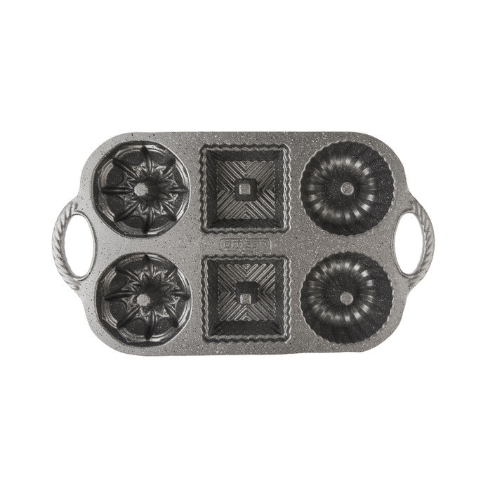 Emsan Griss One Six – 6-Piece Cast Cake Mold – Grey