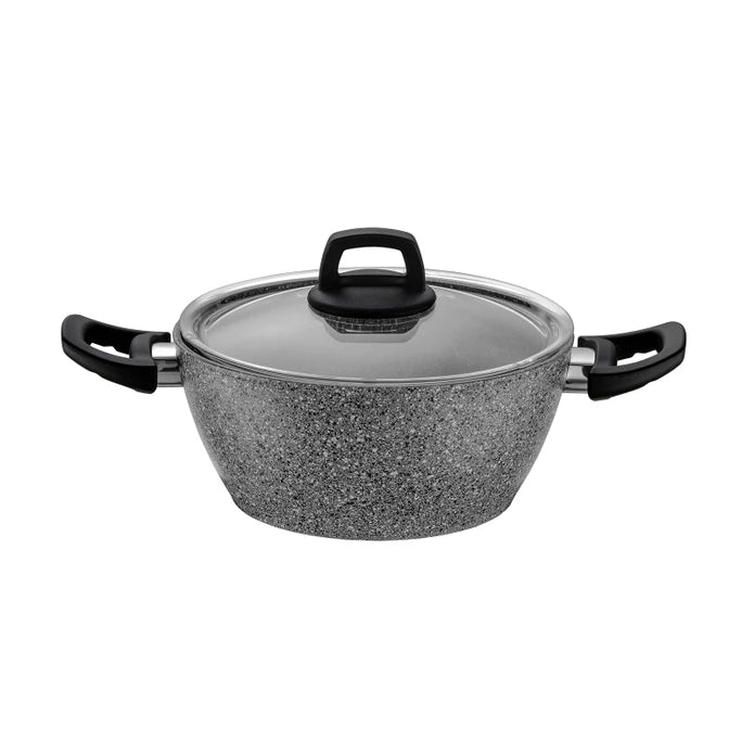 Emsan Lucca 7-Piece Cookware Set – Granite Coating, Gray-Blue