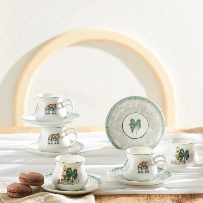 Emsan Tac Mahal 6-Person Porcelain Coffee Cup Set