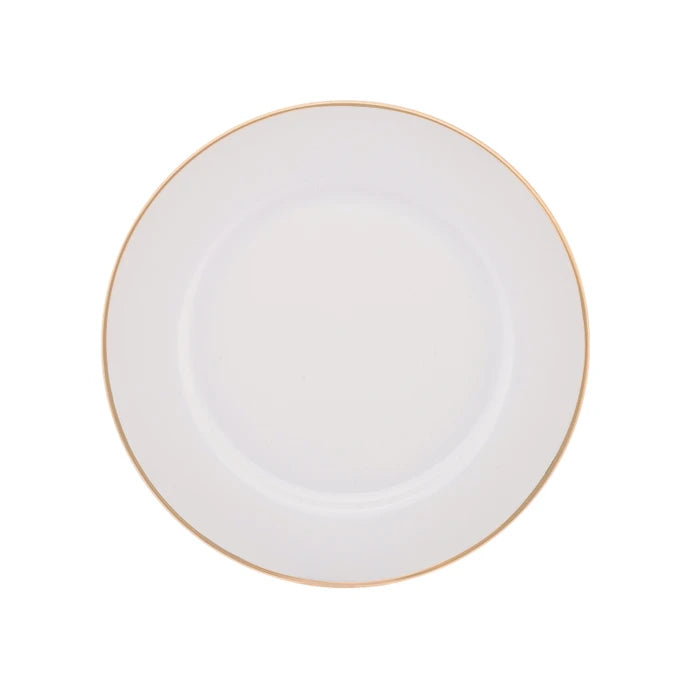 Emsan New Marly Porcelain 60-Piece 12-Person Round Dinner Set Gold