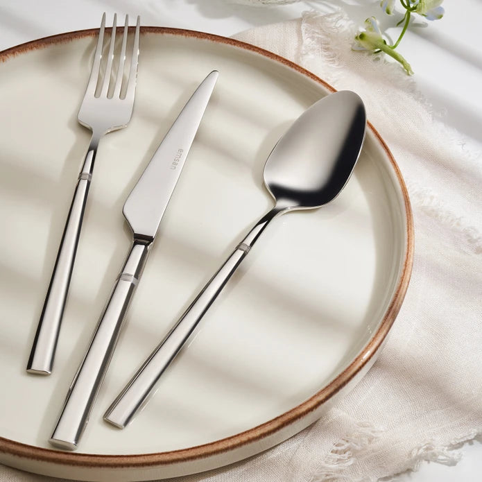 Emsan Penta 18-Piece Fork, Spoon, and Knife Set for 6 People