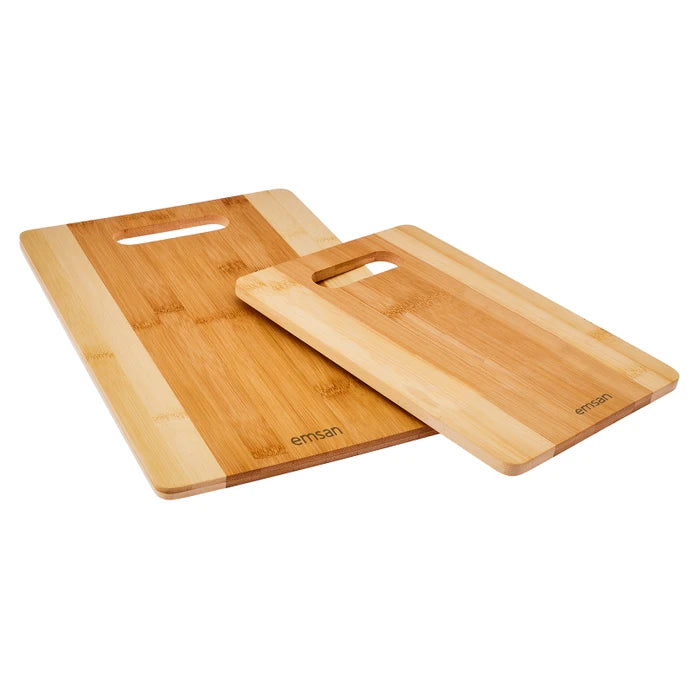 Emsan Bamboo Lupin 2-piece Cutting Board Set