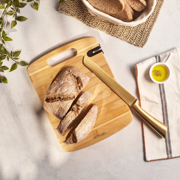 Emsan Bamboo Argus Cutting Board with Sharpener 23x30 cm