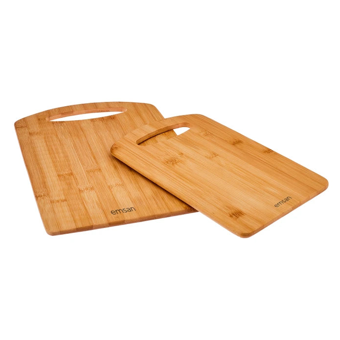 Emsan Bamboo Moody 2-Piece Cutting Board Set
