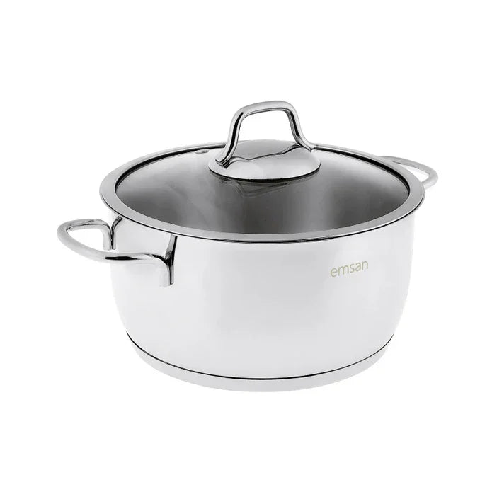 Emsan Valeria 8-Piece Stainless Steel Cookware Set - Emsan Jordan