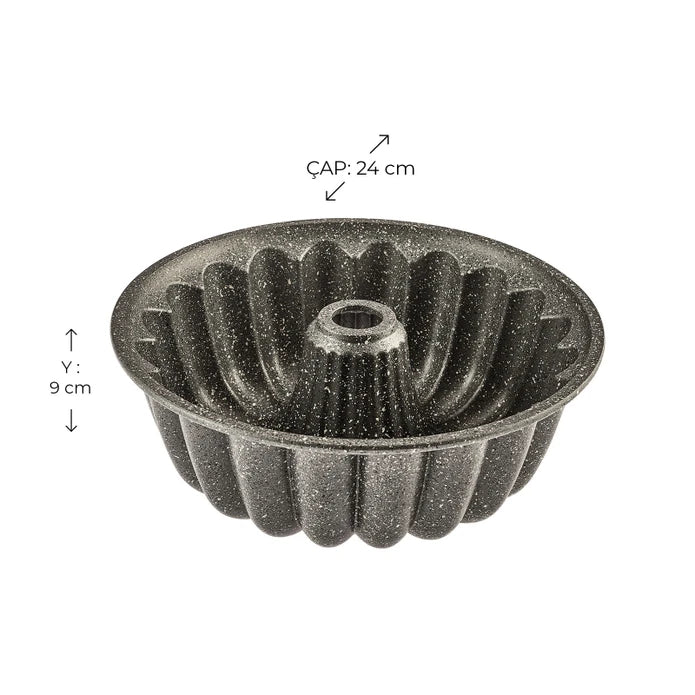 Emsan Arya Cast Cake Mold Grey 24 cm