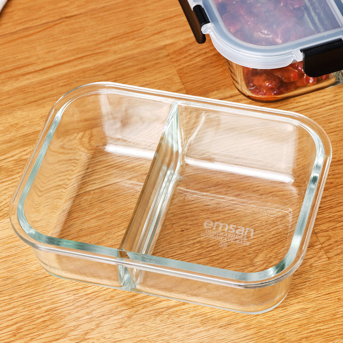 Emsan Twin 980 ml Borosilicate Storage Container
