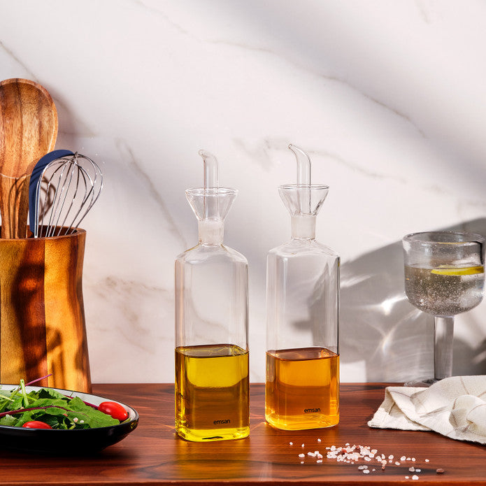 Emsan Alin Borosilicate Oil & Vinegar Set