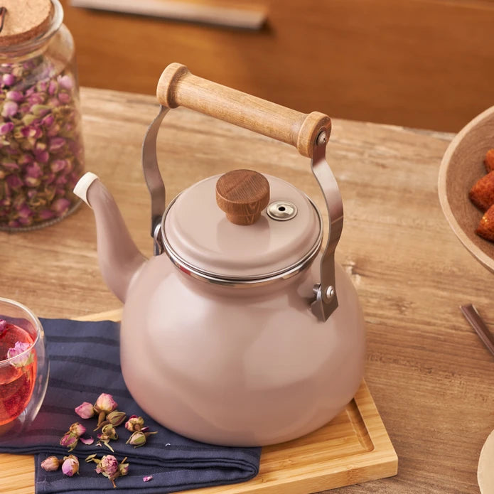 إبريق شاي إيمسان رويال مطلي بالمينا – لون فيزون (رمادي بني)