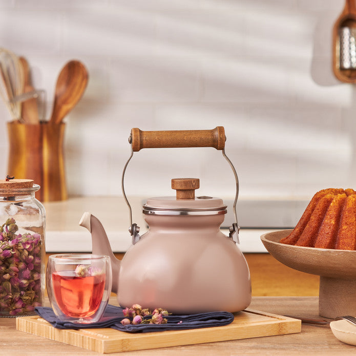 إبريق شاي إيمسان رويال مطلي بالمينا – لون فيزون (رمادي بني)