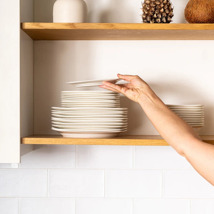 Emsan Bone New Begonia 12 Person Dinner Set 60 Pieces Half Square