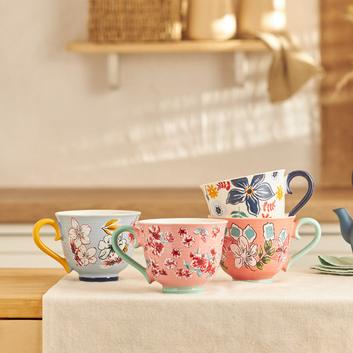 Emsan Garden New Bone Mug 435 ml Navy Blue