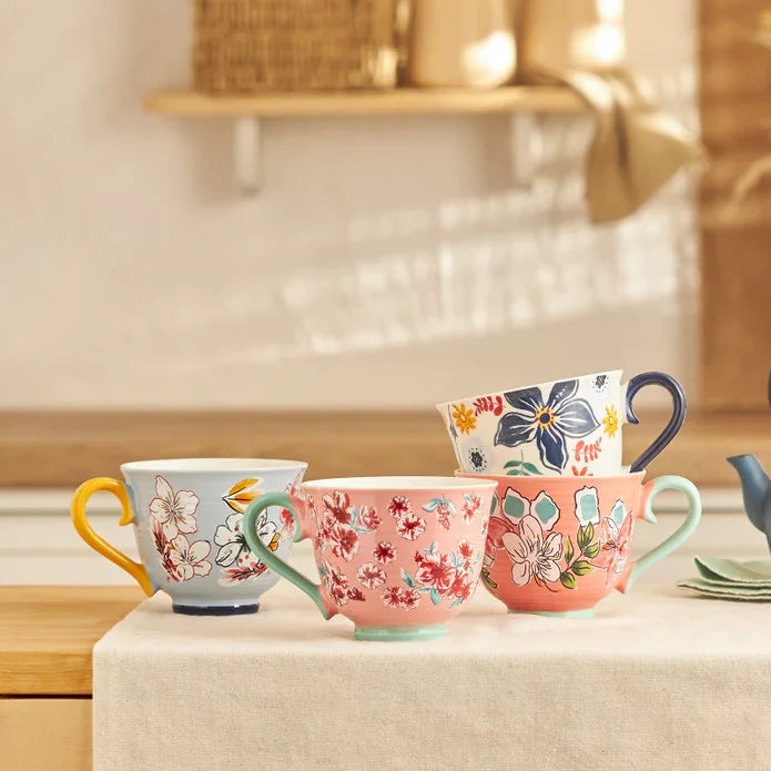 Emsan Garden New Bone Mug 435 ml Navy Blue - Emsan Jordan