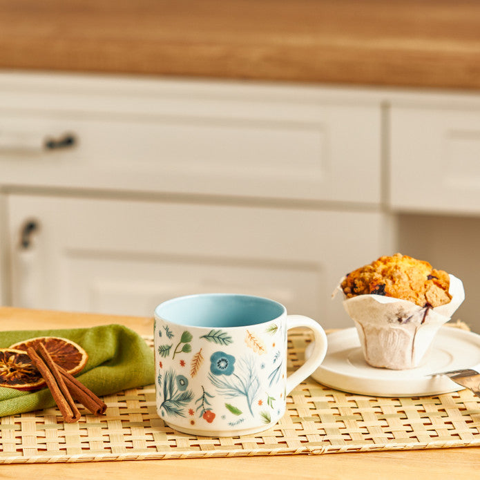 Emsan Daisy New Bone Mug 406 ml Turquoise