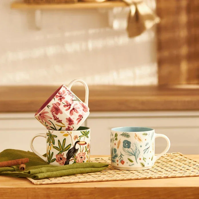 Emsan Tropic New Bone Mug 406 ml Green - Emsan Jordan