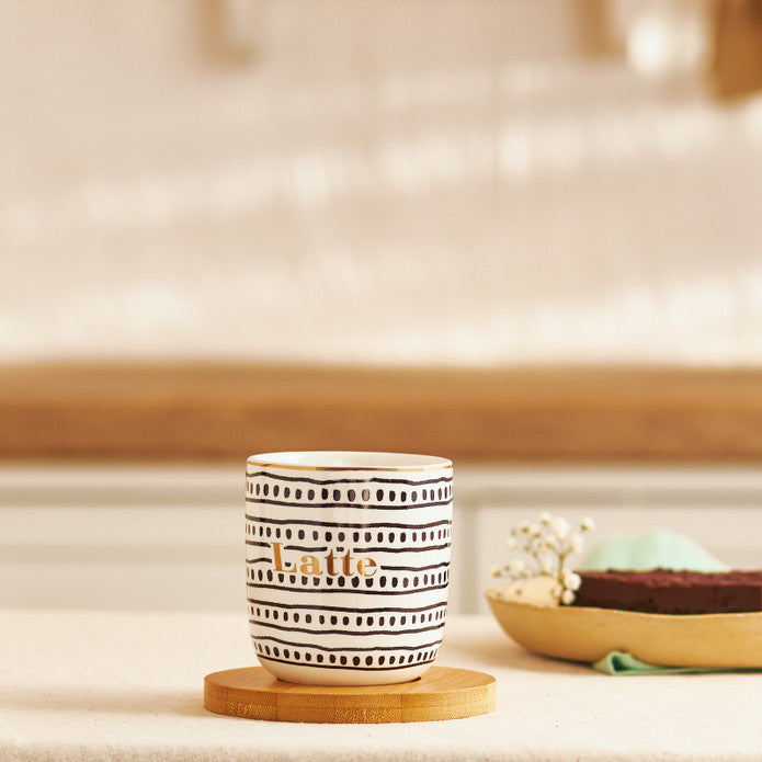 Emsan Tinylatte 2-Piece New Bone Mug Set 200 ml Black