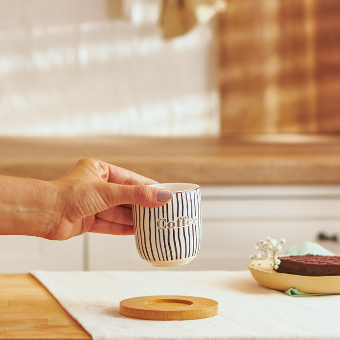 Emsan Tinycoffe 2-Piece New Bone Mug Set 200 ml Black