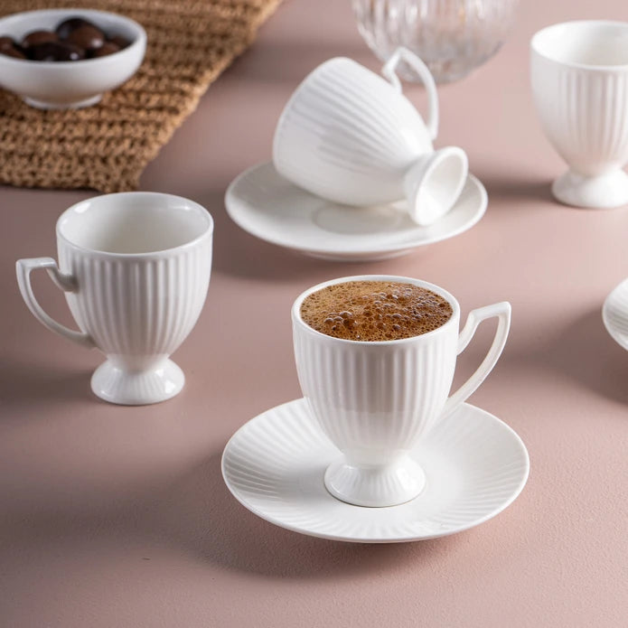 Istanbul Porcelain Mahir 6-Person Coffee Cup Set 90 ml