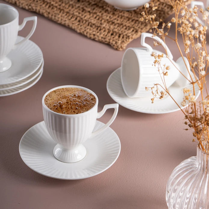 Istanbul Porcelain Mahir 6-Person Coffee Cup Set 90 ml