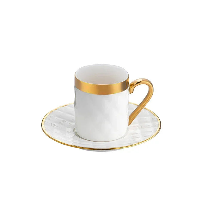 Istanbul Porcelain Asude 6-Person Coffee Cup Set 90 ml - Emsan Jordan