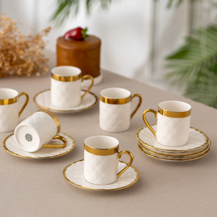 Istanbul Porcelain Asude 6-Person Coffee Cup Set 90 ml