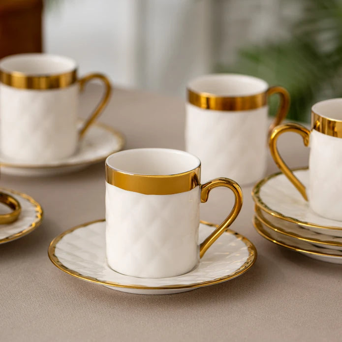 Istanbul Porcelain Asude 6-Person Coffee Cup Set 90 ml