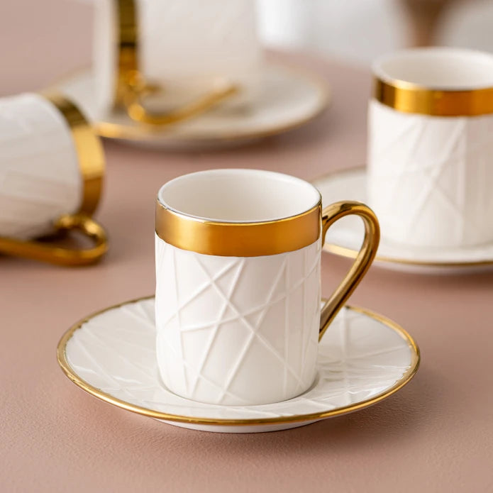 Istanbul Porcelain Buse 6-Piece Coffee Cup Set 90 ml