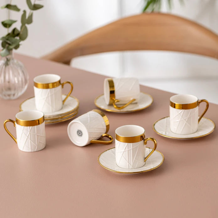 Istanbul Porcelain Buse 6-Piece Coffee Cup Set 90 ml