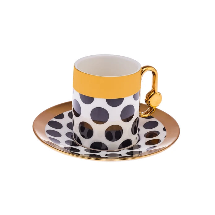 Istanbul Porcelain Dide 6-Person Coffee Cup Set 90 ml