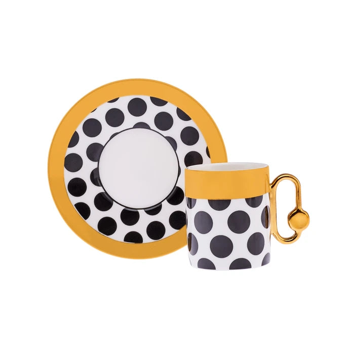 Istanbul Porcelain Dide 6-Person Coffee Cup Set 90 ml