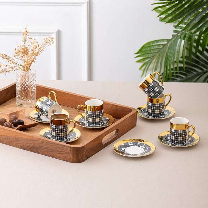 Istanbul Porcelain Deren 6-Piece Coffee Cup Set 90 ml
