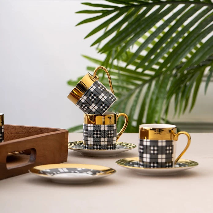 Istanbul Porcelain Deren 6-Piece Coffee Cup Set 90 ml