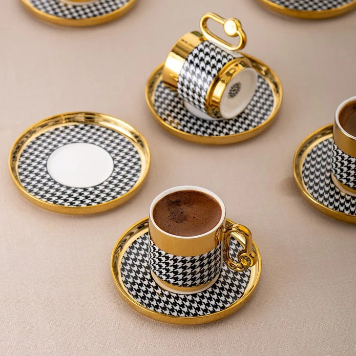 Istanbul Porcelain Hüma 6-Piece Coffee Cup Set 90 ml