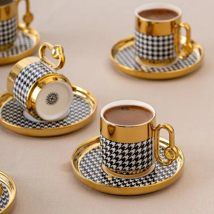 Istanbul Porcelain Hüma 6-Piece Coffee Cup Set 90 ml