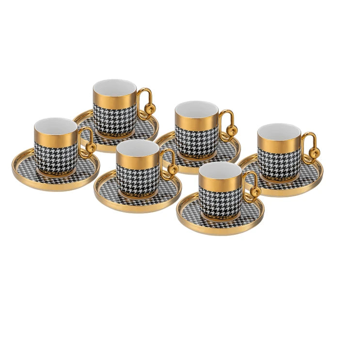 Istanbul Porcelain Hüma 6-Piece Coffee Cup Set 90 ml