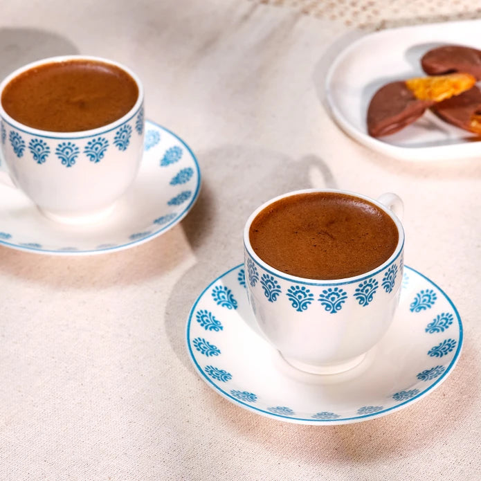 طقم فناجين قهوة إيمسان سييرا نيو بون لشخصين – ٩٠ مل – أزرق