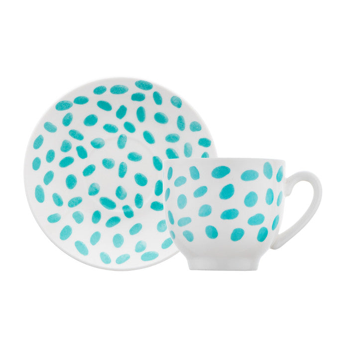 طقم فناجين قهوة إيمسان يوجين نيو بون لشخصين – 90 مل – أخضر