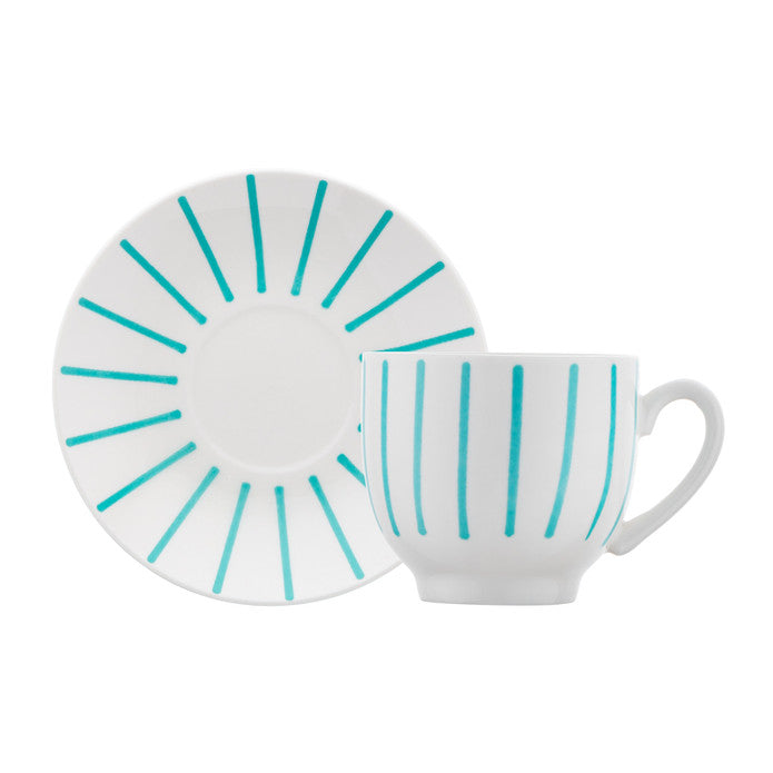 Emsan Mathilda New Bone 2-Person Coffee Cup Set 90 ml Green