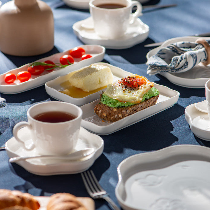 Emsan Florist 30-Piece Porcelain Breakfast Set for 6 People