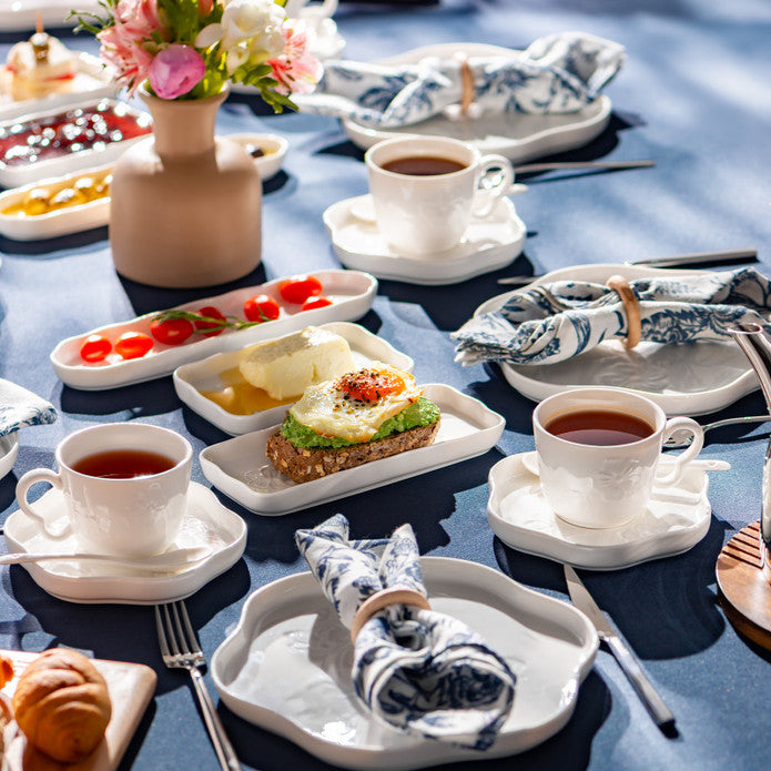 Emsan Florist 30-Piece Porcelain Breakfast Set for 6 People